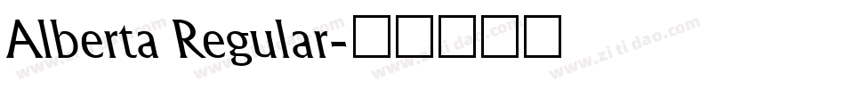 Alberta Regular字体转换